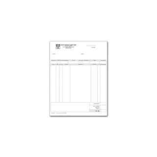 Computer Invoices, White Background, Compatible with Laser Printers