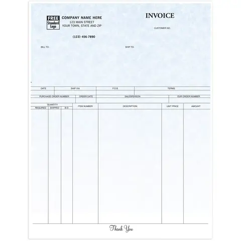 Professional Product Invoices - Parchment Color Background