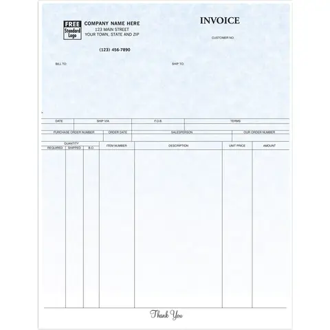 Professional Product Invoices - Parchment Color Background