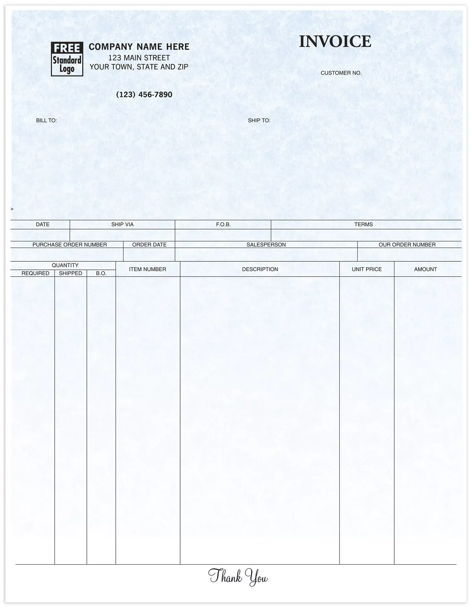 Professional Product Invoices - Parchment Color Background