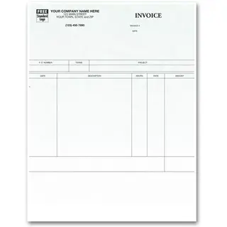 13663G - Laser Service Invoices for ProVenture - Parchment Color Background