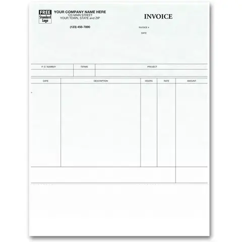 13663G - Laser Service Invoices for ProVenture - Parchment Color Background