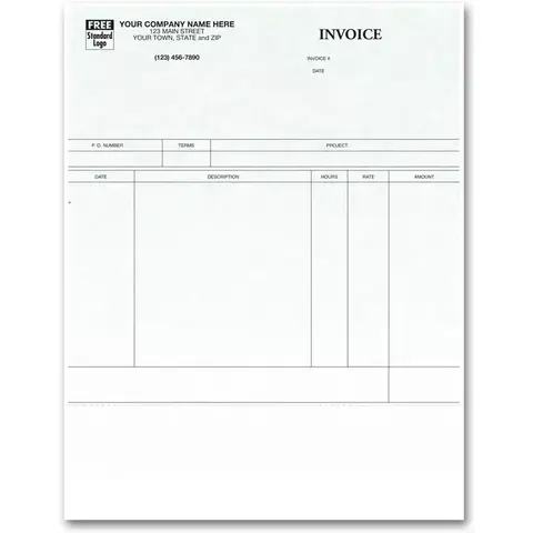 13663G - Laser Service Invoices for ProVenture - Parchment Color Background