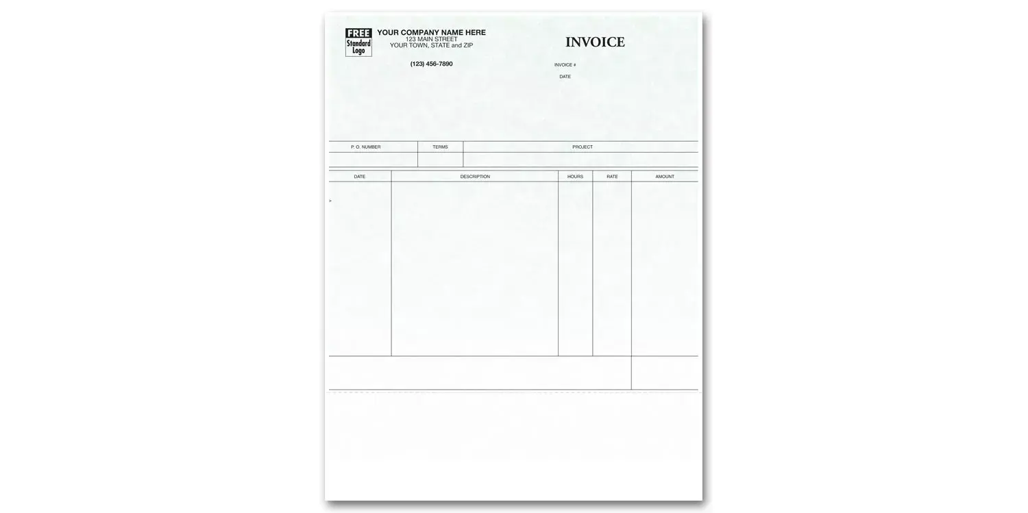 13663G - Laser Service Invoices for ProVenture - Parchment Color Background