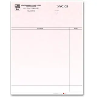 Personalized Laser Professional Invoices - Parchment Color Background