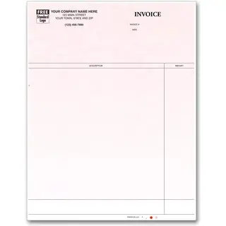 Personalized Laser Professional Invoices - Parchment Color Background