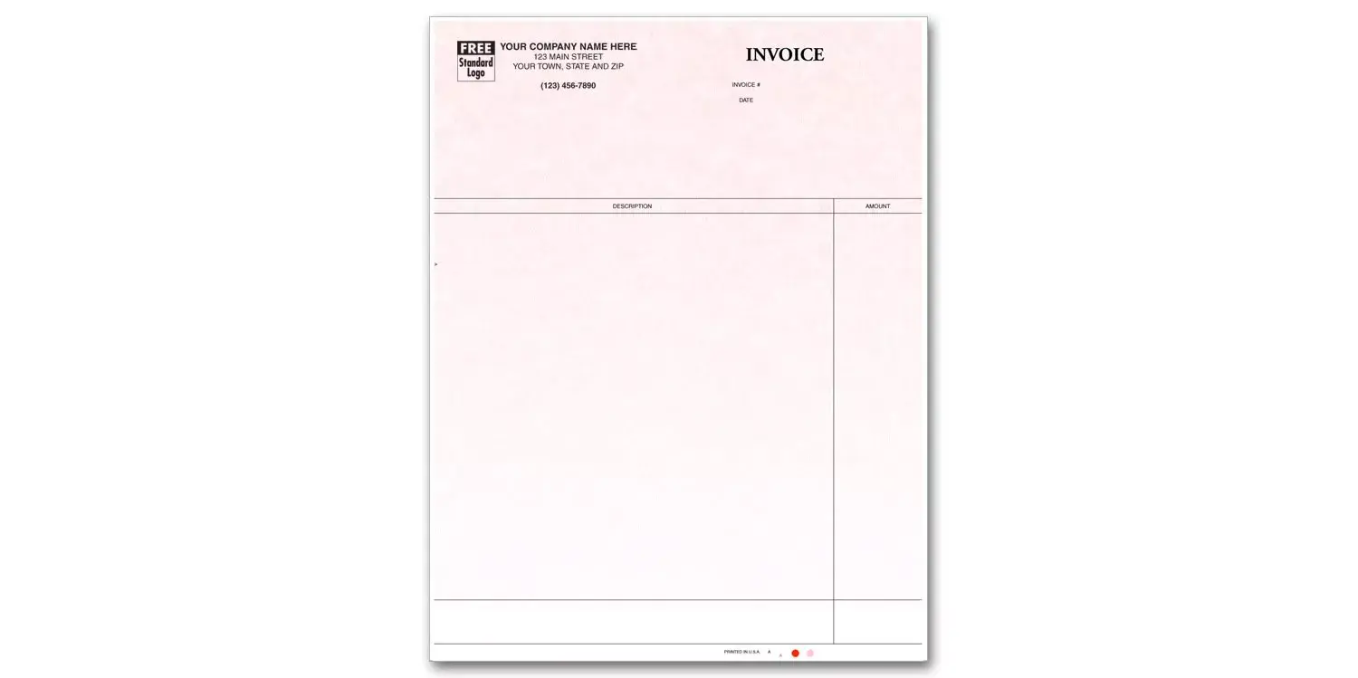 Personalized Laser Professional Invoices - Parchment Color Background