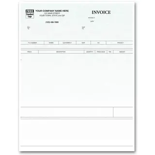 Laser Product Invoices with Parchment Color Background