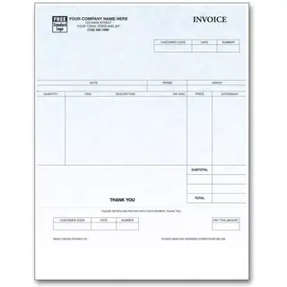Customized Laser Invoices