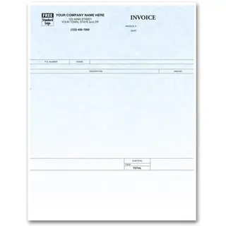 Personalized Simple Laser Invoices