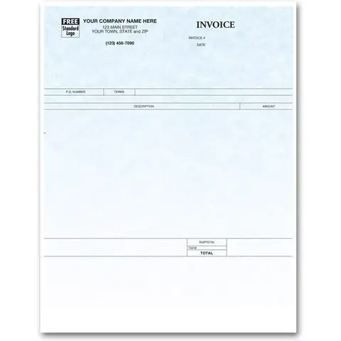 Personalized Simple Laser Invoices