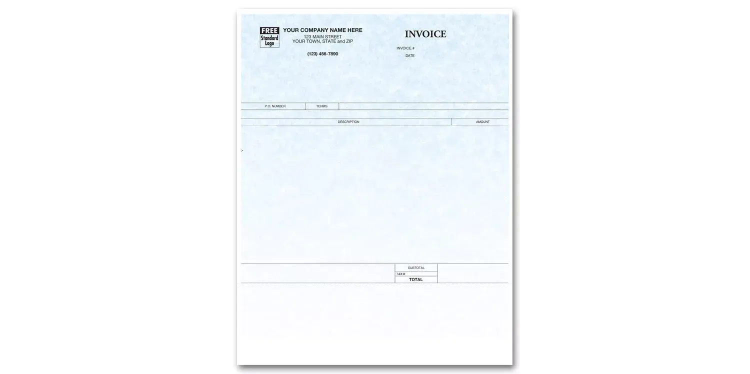 Personalized Simple Laser Invoices