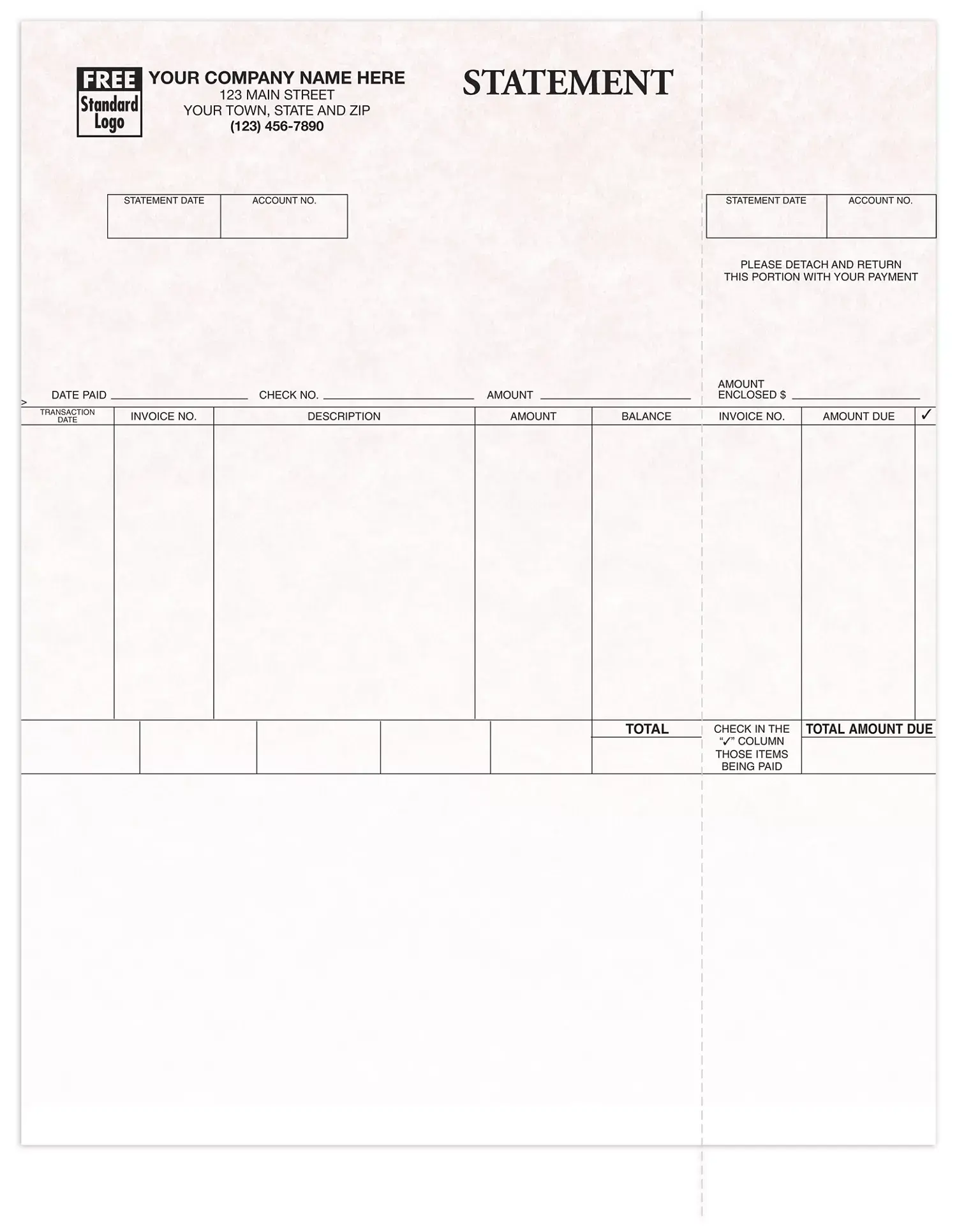 13482G - Laser Statements with Parchment Color Background