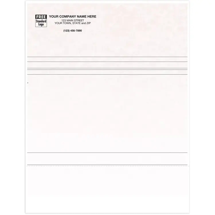 13671G - Lined Computer Business Forms for Office Printers