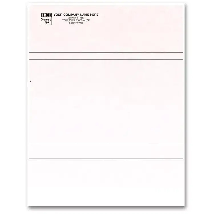 Customized Laser Business Forms with Different Sections