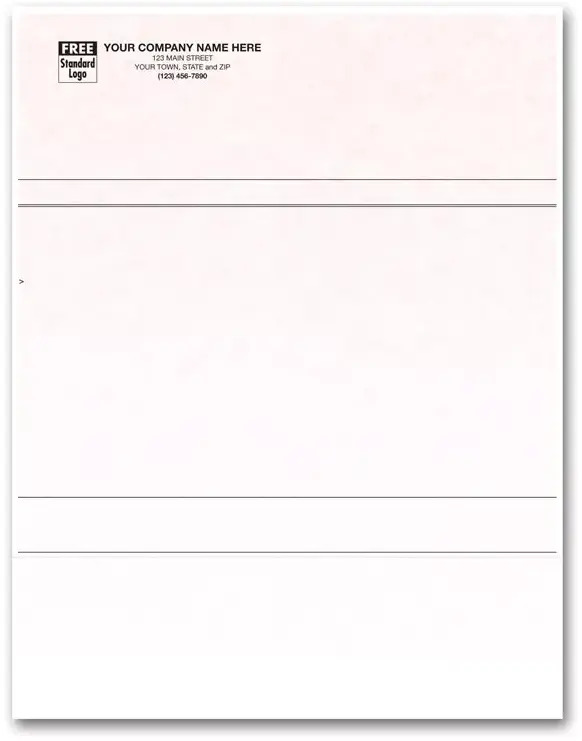 Customized Laser Business Forms with Different Sections