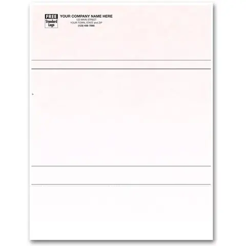 Customized Laser Business Forms with Different Sections