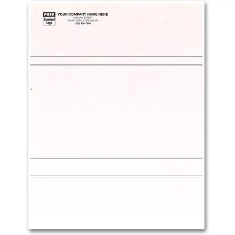 Customized Laser Business Forms with Different Sections