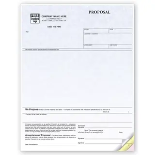 Custom Printed Laser Proposals - Parchment Color Background