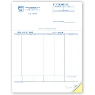 Business Laser Statements Printed in Blue Ink on White Paper