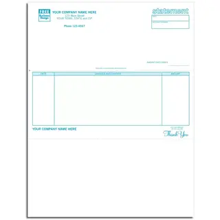 13446 - Laser Business Statements with Charges and Credits