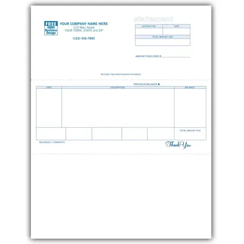 Custom Computer Laser Inkjet Statements