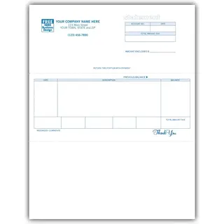 Custom Computer Laser Inkjet Statements