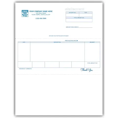 Custom Computer Laser Inkjet Statements