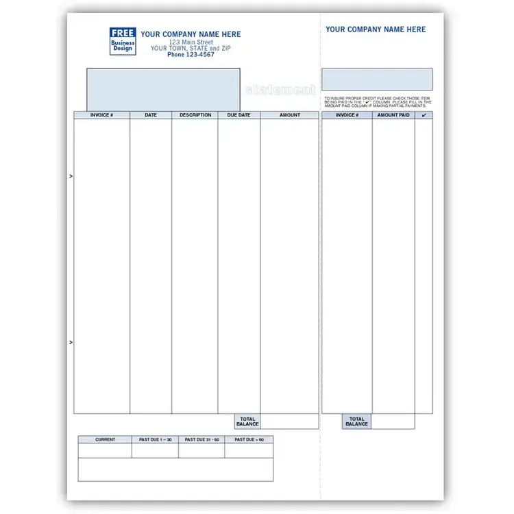 Laser/Inkjet Statements for Your Business