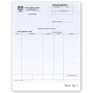 Customized Laser Statements with 5 Columns