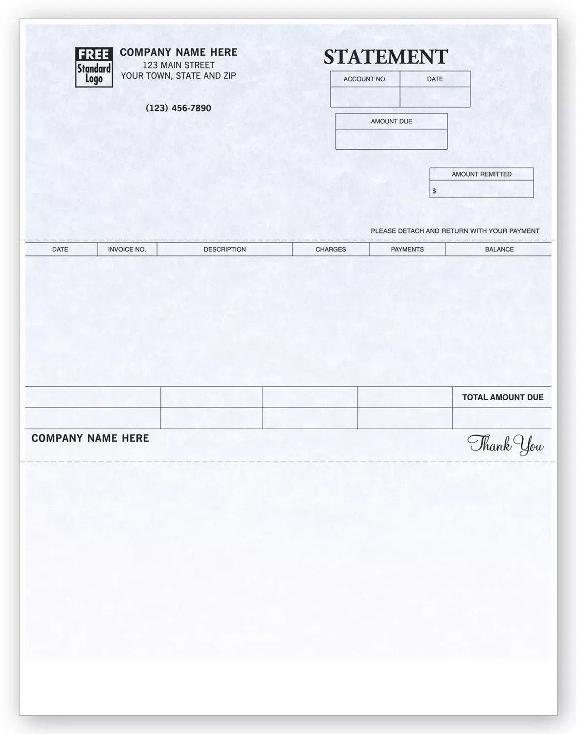 One-Write Plus Laser Statements