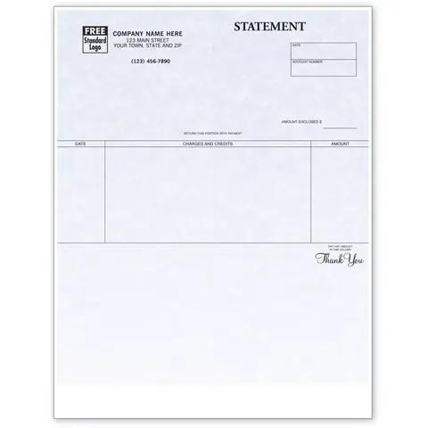 Carbonless Laser Statements