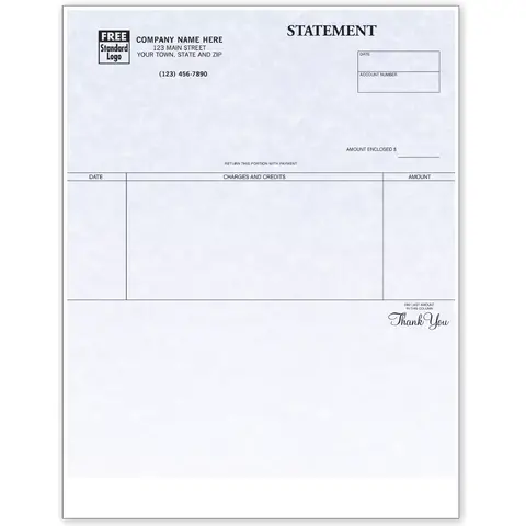 Carbonless Laser Statements