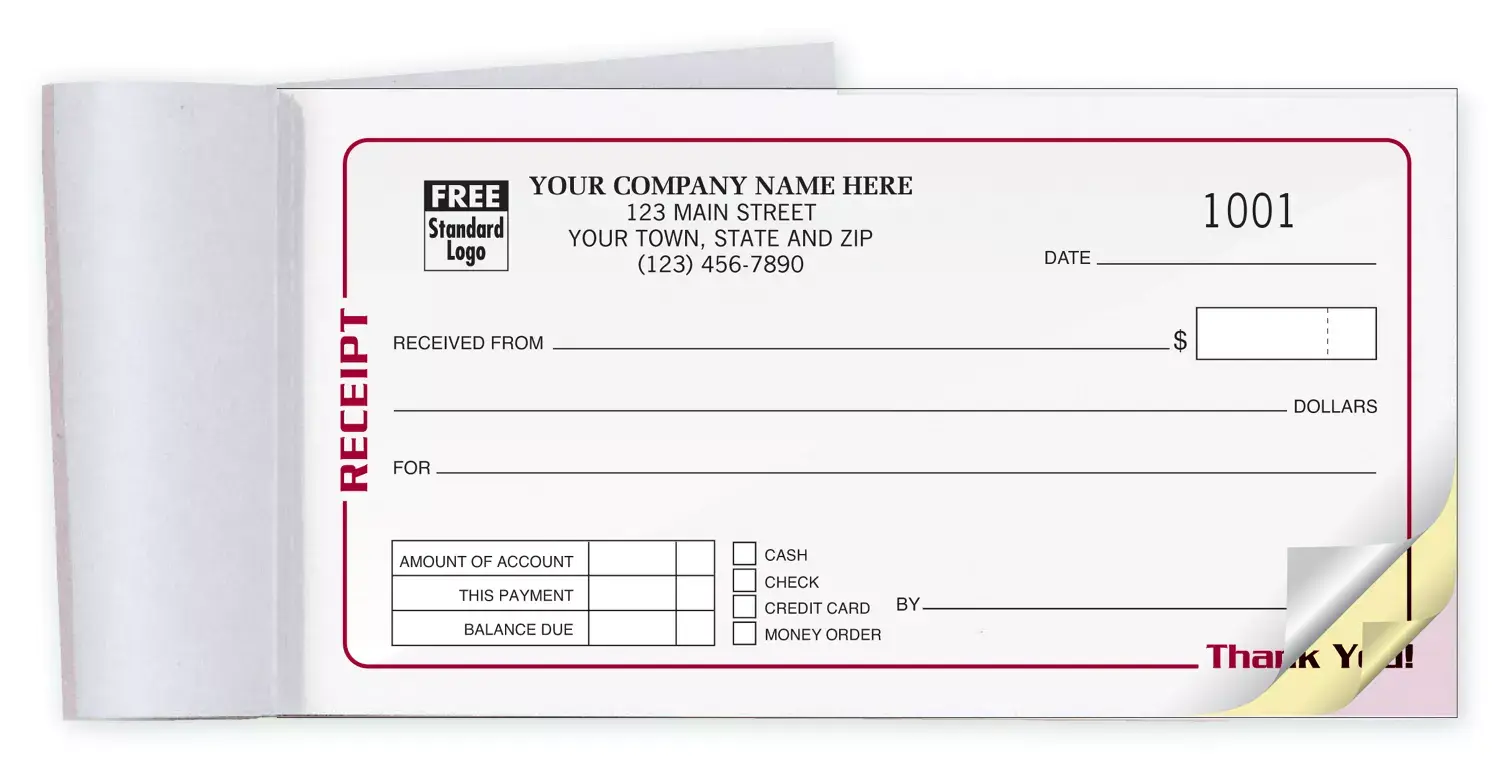 Pocket Sized Receipt Books