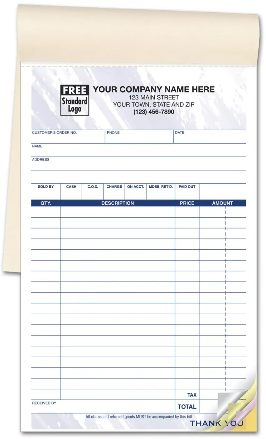 55T - Carbonless Sales Books - Color Collection