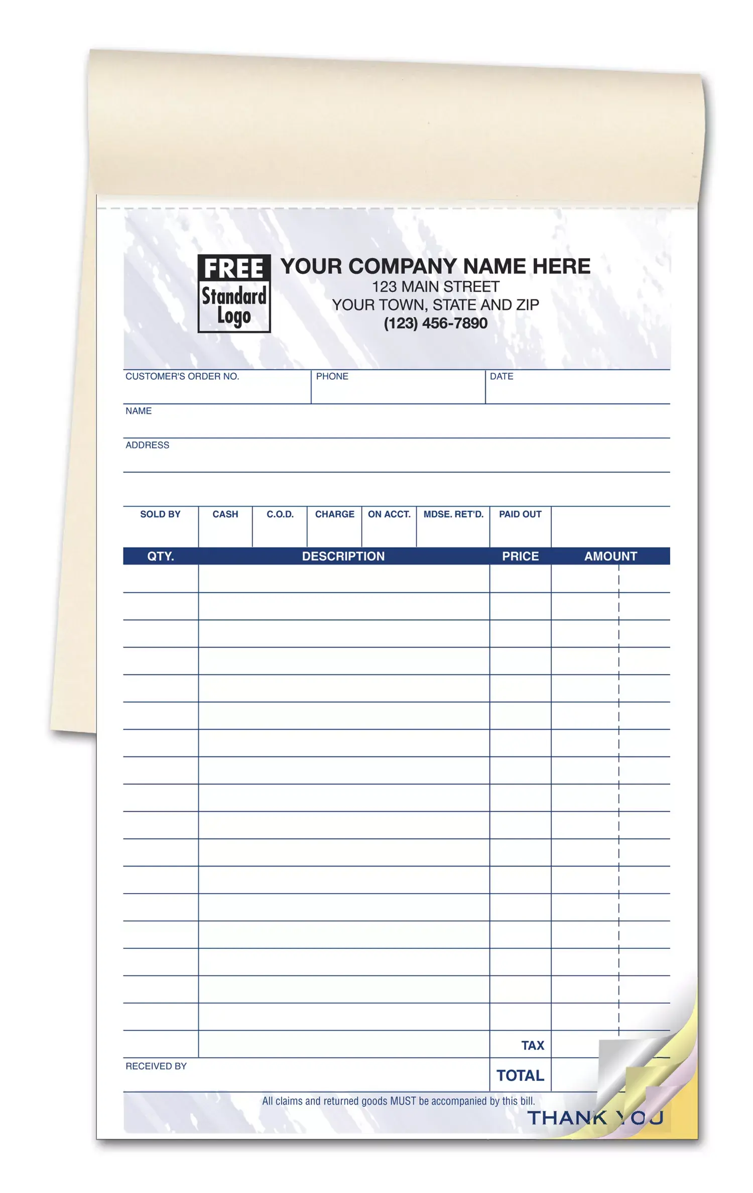 55T - Carbonless Sales Books - Color Collection