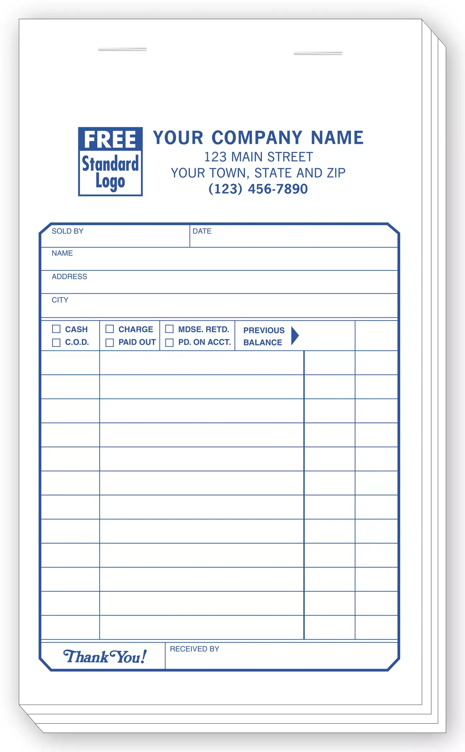 350 - Carbon Copy Sales Pads