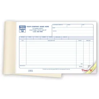 54 - Carbonless Sales Books - Horizontal Format
