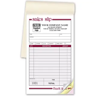 2500 - Carbonless Sales Books, Vertical Layout