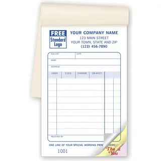50SW - Carbonless Sales Books with Special Wording