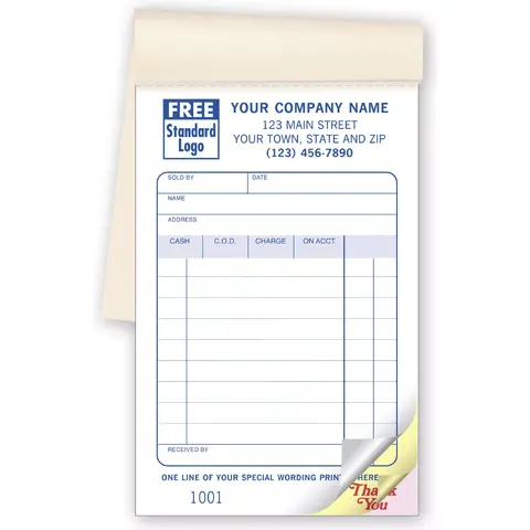 50SW - Carbonless Sales Books with Special Wording
