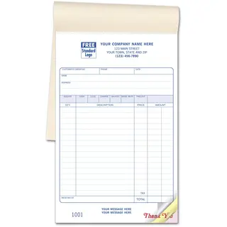 55SW - Carbonless Sales Books - Special Wording on Bottom