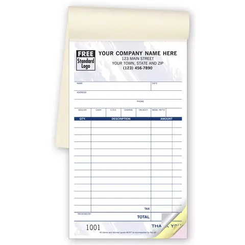 Medium Colored Sales Books