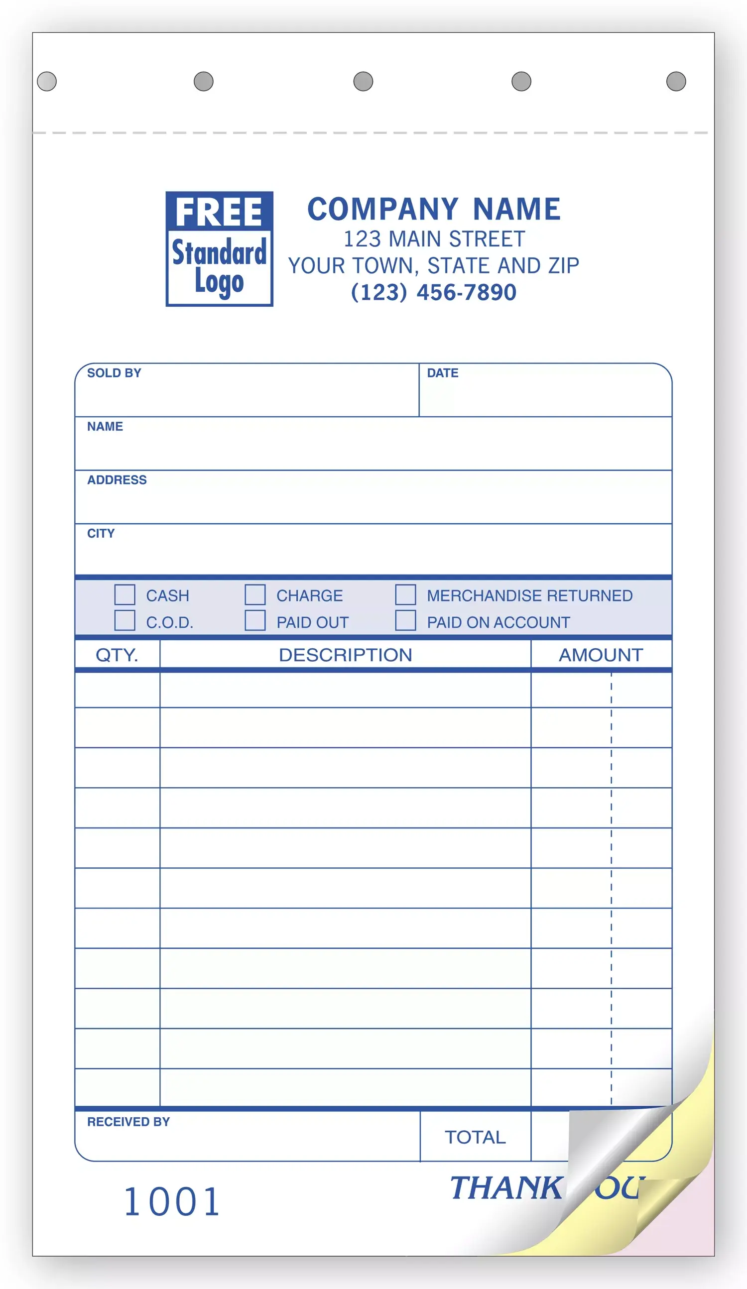 Sales Receipts