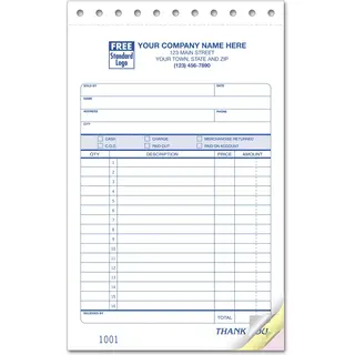 81 - Custom Printed Sales Slips with Payment Terms