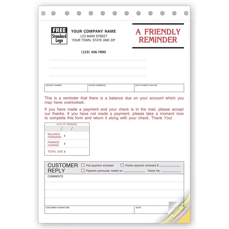 4504 - Past Due Notices System With Finance Charges