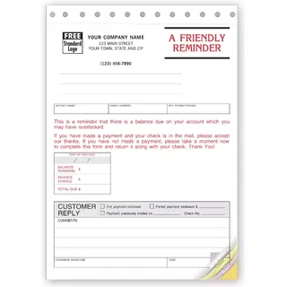 4504 - Past Due Notices System With Finance Charges
