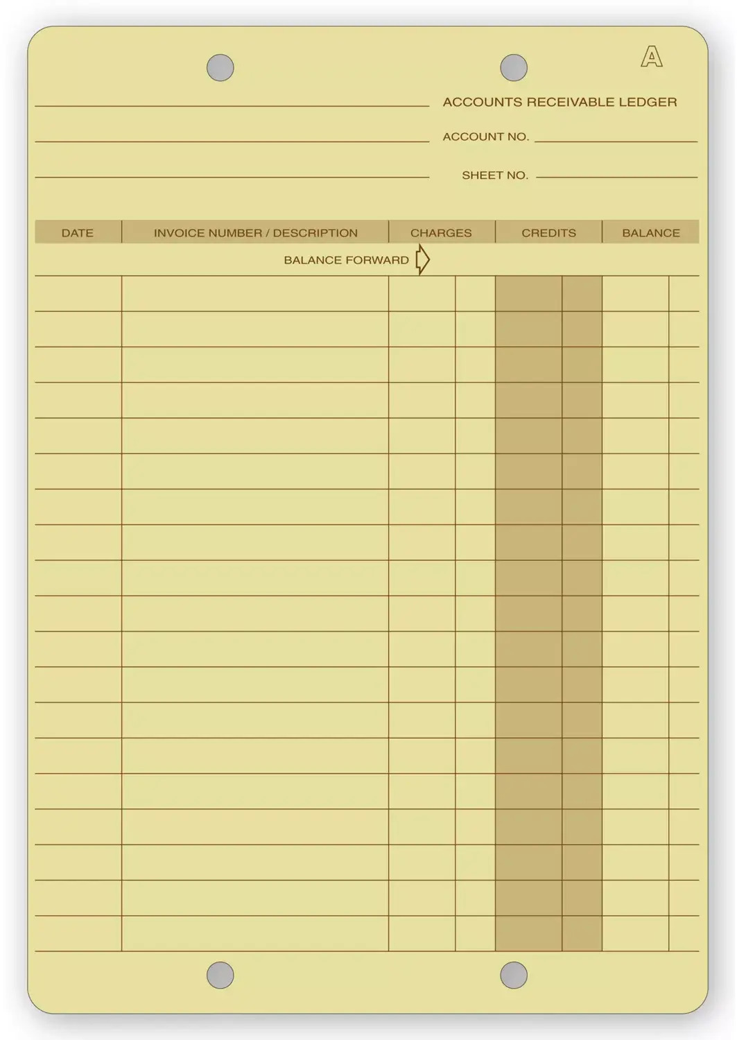 Business Ledger Cards
