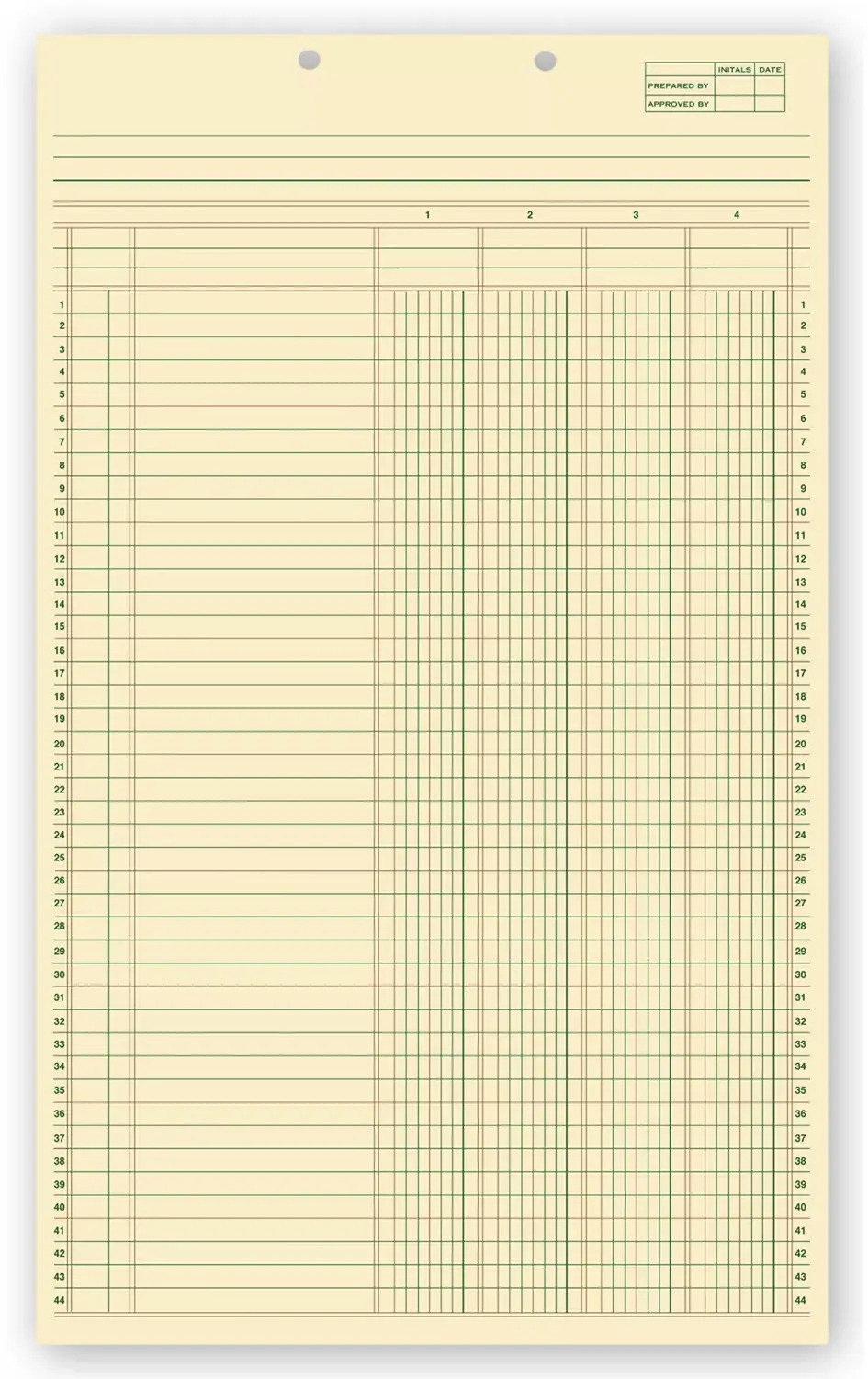Legal Size Columnar Pads