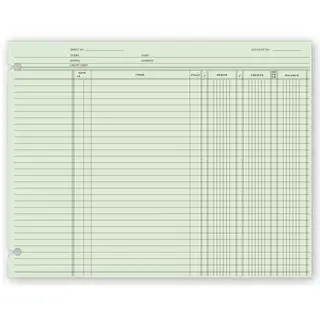 21180 - Accounting Ledger Sheets - End Balance